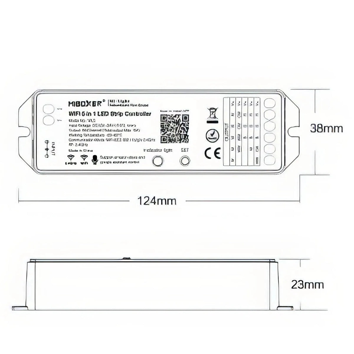 MiBoxer WL5 WiFi 5 in 1 LED Strip Controller RGB+CCT 12-24V