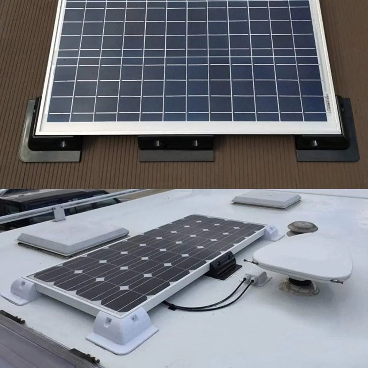 Solar Panel Mounting Bracket Kit Drill Free ABS 7-Piece | Voltacon