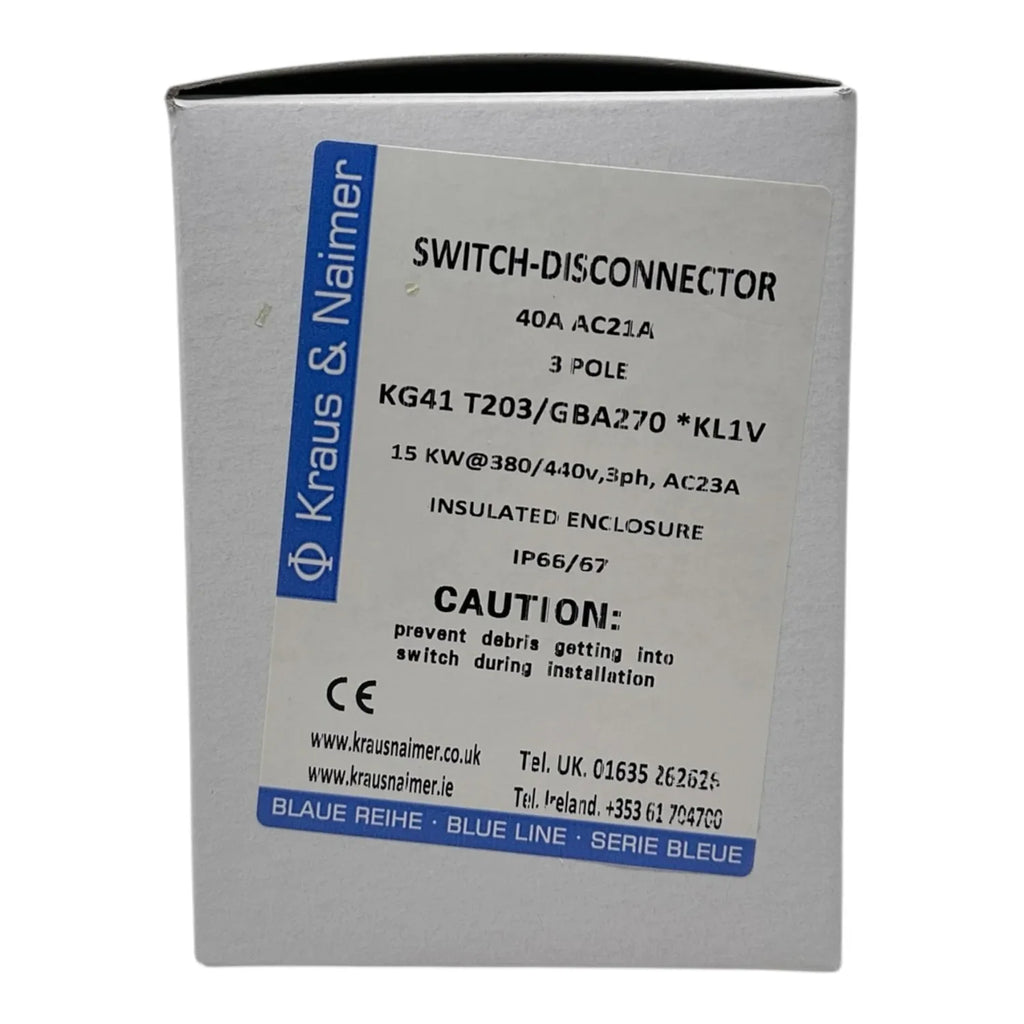 AC Switch Disconnector Single Phase 230V IP66/67 | Kraus & Naimer