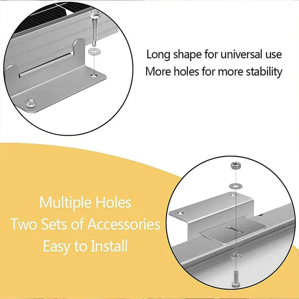 Solar Panel Z Bracket Mounting Kit 4pcs | Stainless Steel