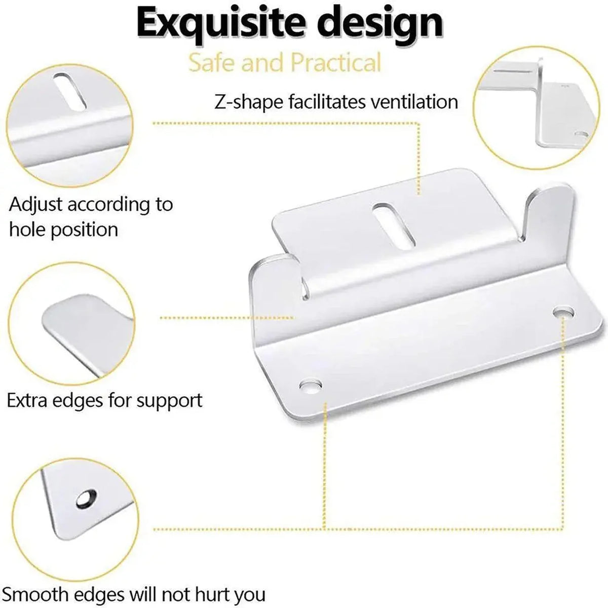 Solar Panel Z Bracket Mounting Kit 4pcs | Stainless Steel