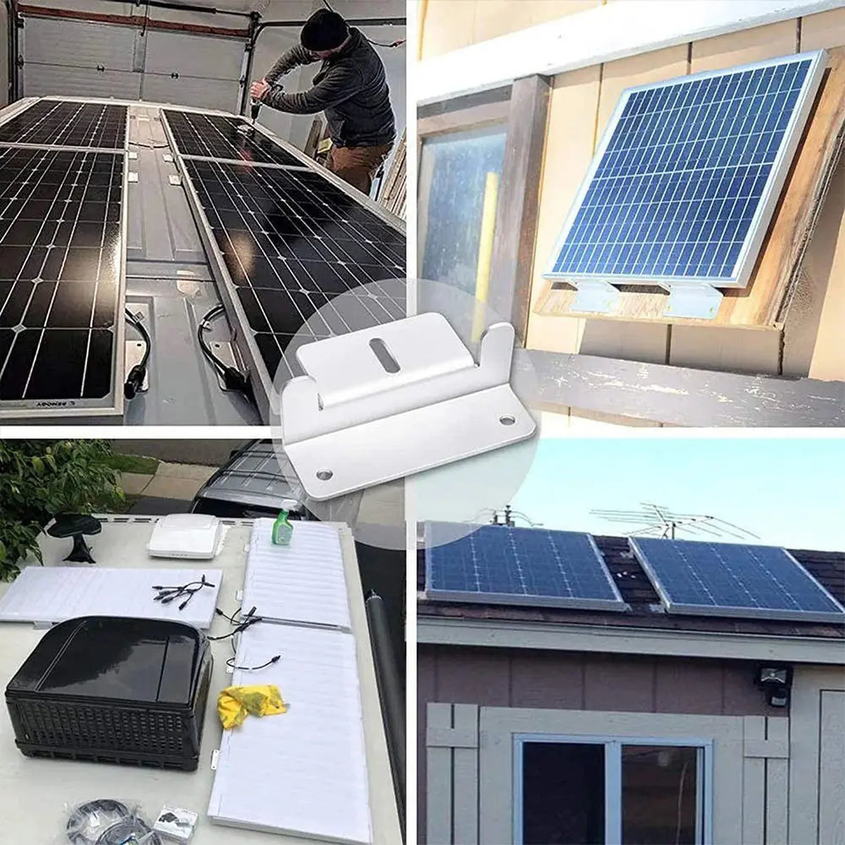 Solar Panel Z Bracket Mounting Kit 4pcs | Stainless Steel