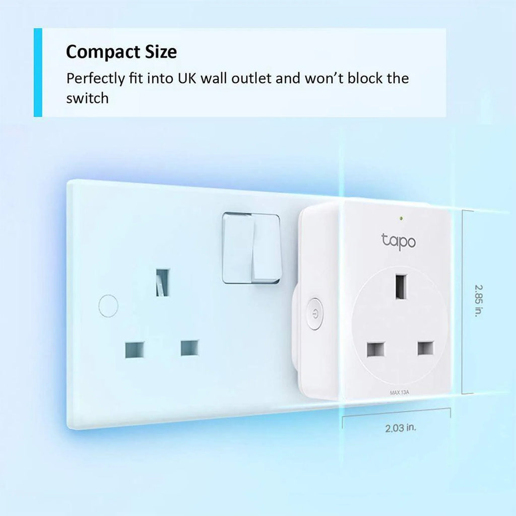 TP-Link Tapo P100 Wi-Fi Smart Plug UK | 4 Pack Alexa & Google Home