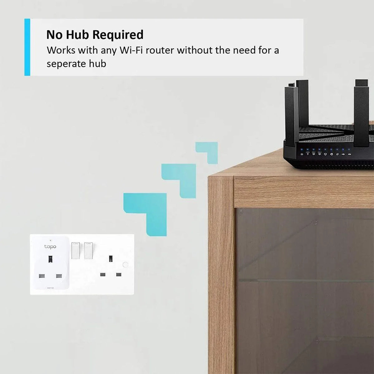 TP-Link Tapo P100 Wi-Fi Smart Plug UK | 4 Pack Alexa & Google Home