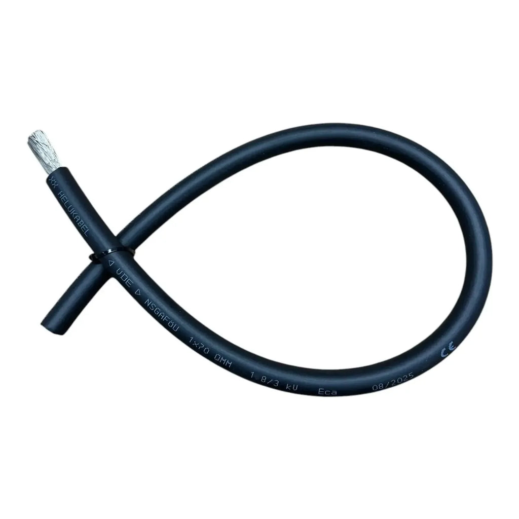 70mm² Battery Cable Pair Crimped 0.5-5m | Helukabel Nsgaföu