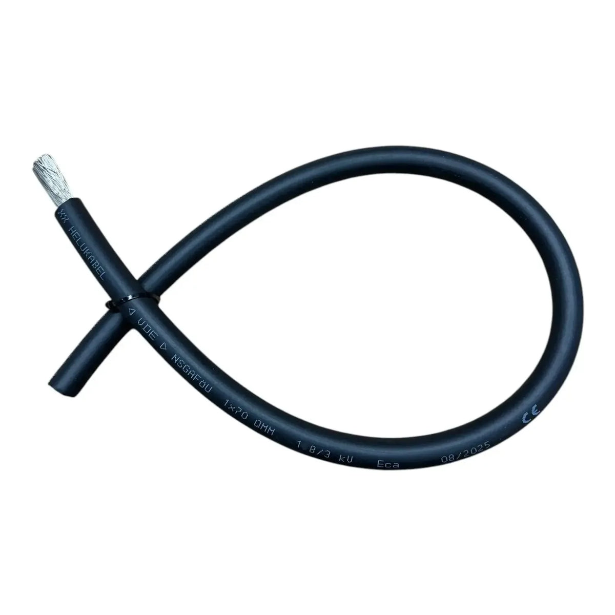 70mm² Battery Cable Pair Crimped 0.5-5m | Helukabel Nsgaföu