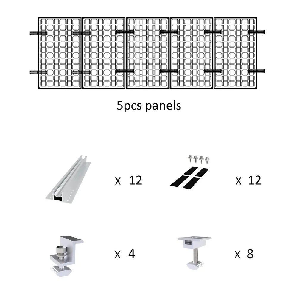 Rail-less Solar Panel Mounting 400mm | Trapezoidal Metal Roof
