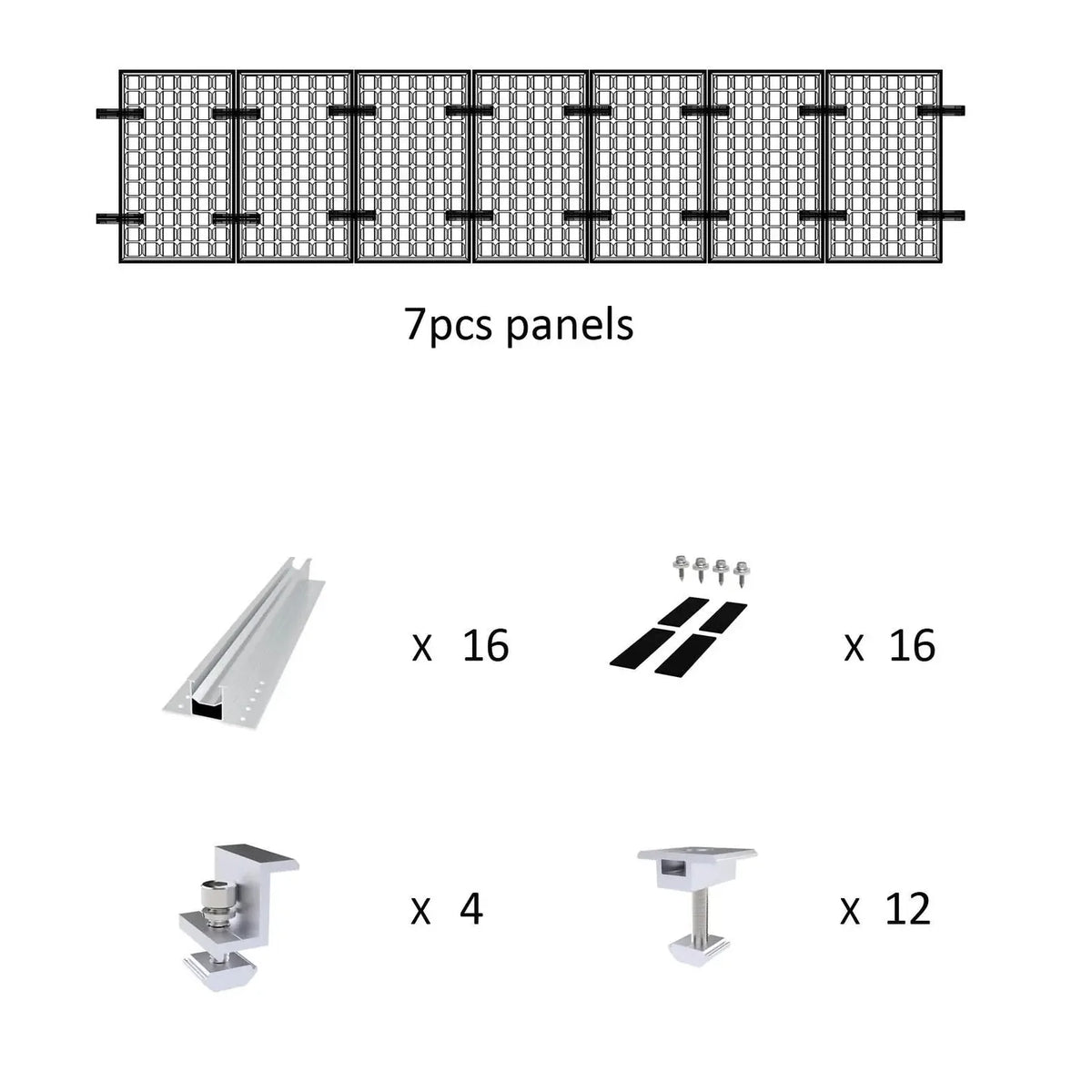 Rail-less Solar Panel Mounting 400mm | Trapezoidal Metal Roof
