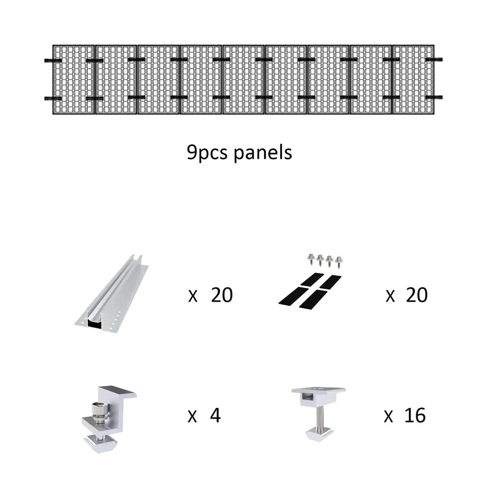 Rail-less Solar Panel Mounting 400mm | Trapezoidal Metal Roof