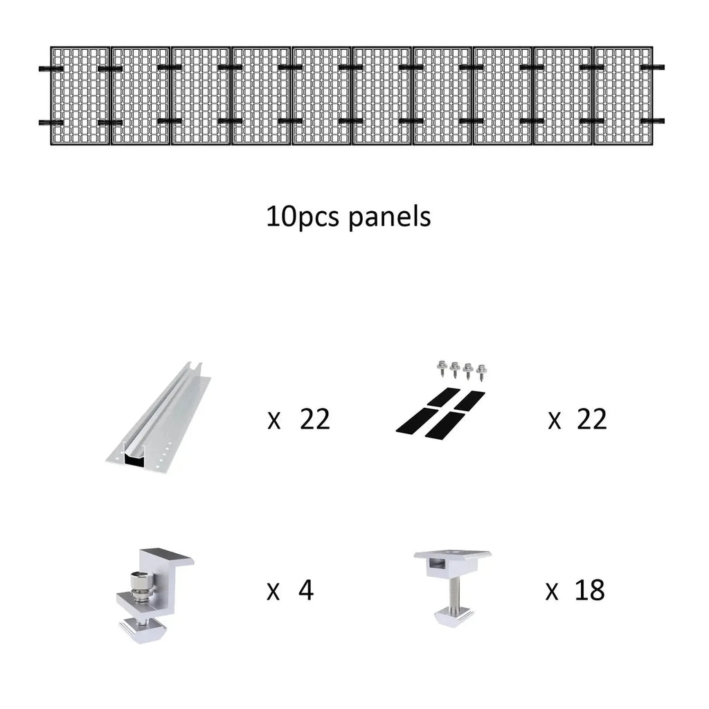 Rail-less Solar Panel Mounting 400mm | Trapezoidal Metal Roof