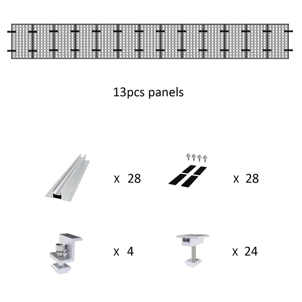 Rail-less Solar Panel Mounting 400mm | Trapezoidal Metal Roof