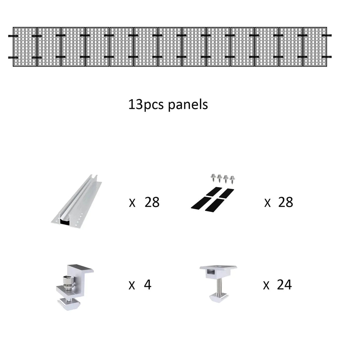 Rail-less Solar Panel Mounting 400mm | Trapezoidal Metal Roof