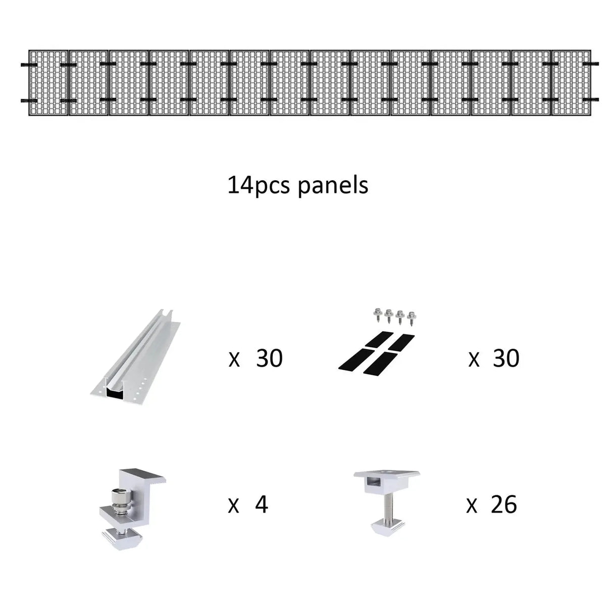 Rail-less Solar Panel Mounting 400mm | Trapezoidal Metal Roof