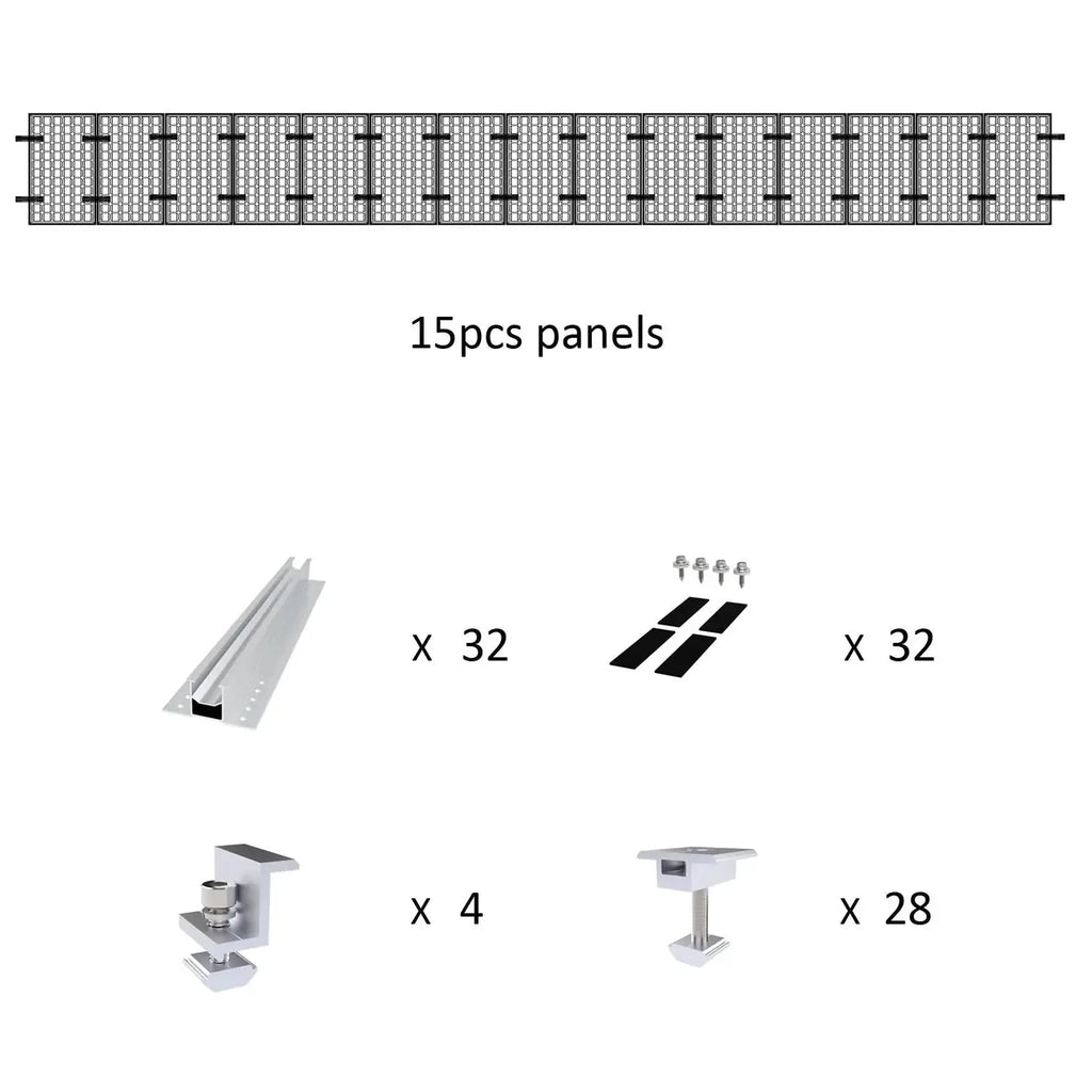 Rail-less Solar Panel Mounting 400mm | Trapezoidal Metal Roof