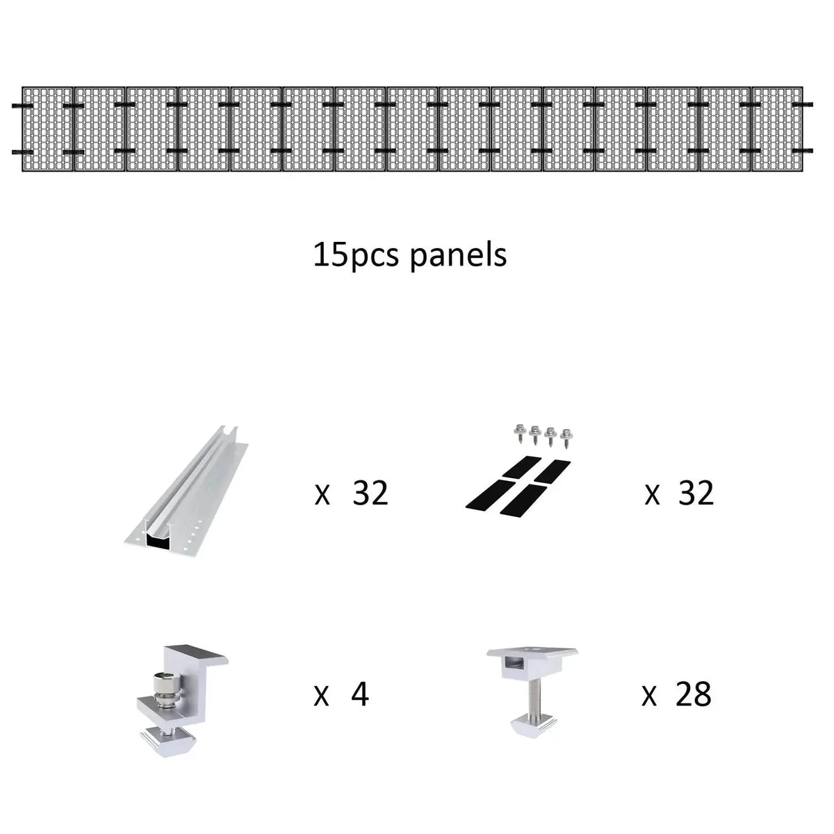 Rail-less Solar Panel Mounting 400mm | Trapezoidal Metal Roof