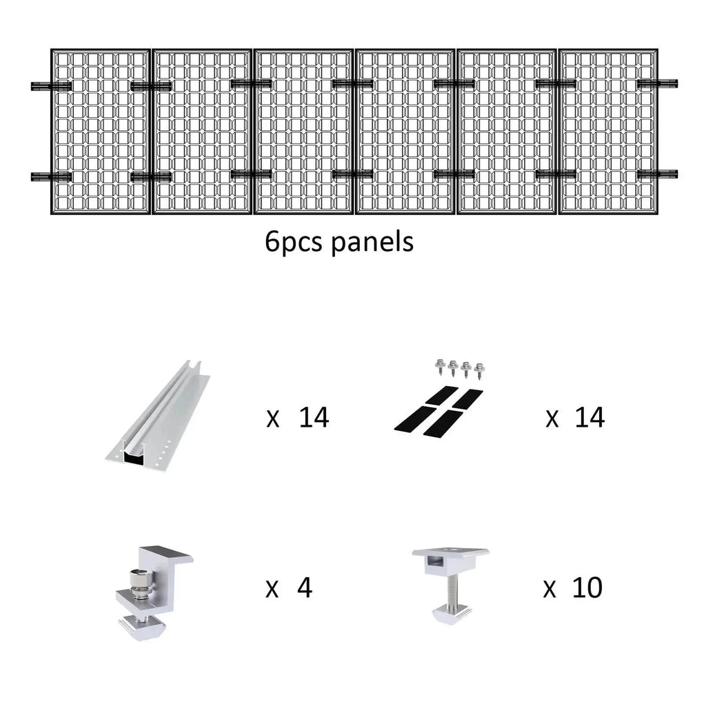 Rail-less Solar Panel Mounting 400mm | Trapezoidal Metal Roof