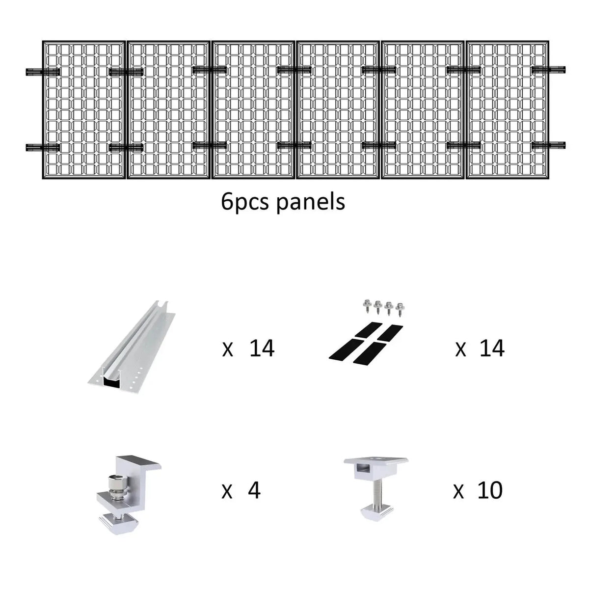 Rail-less Solar Panel Mounting 400mm | Trapezoidal Metal Roof