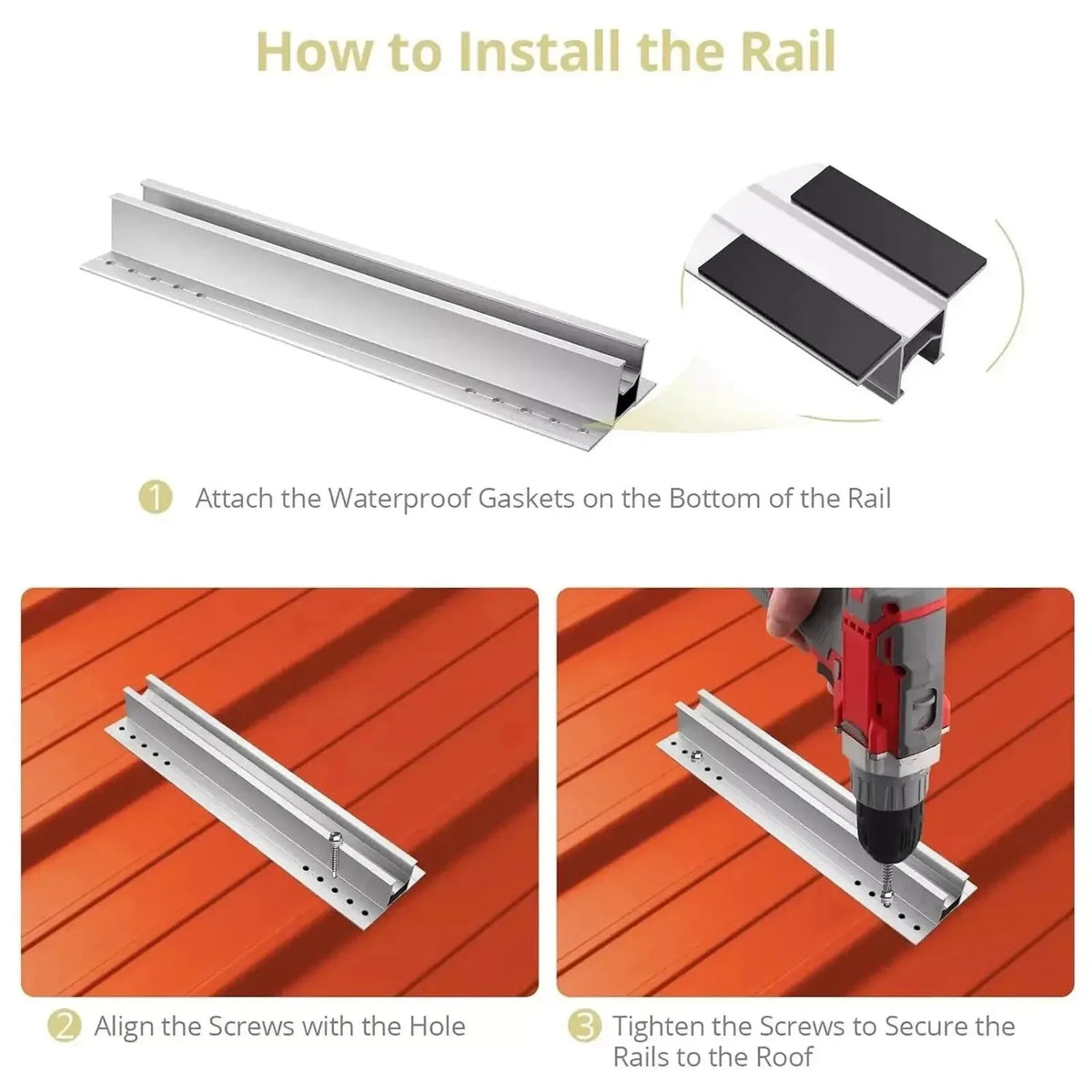 Rail-less Solar Panel Mounting 400mm | Trapezoidal Metal Roof