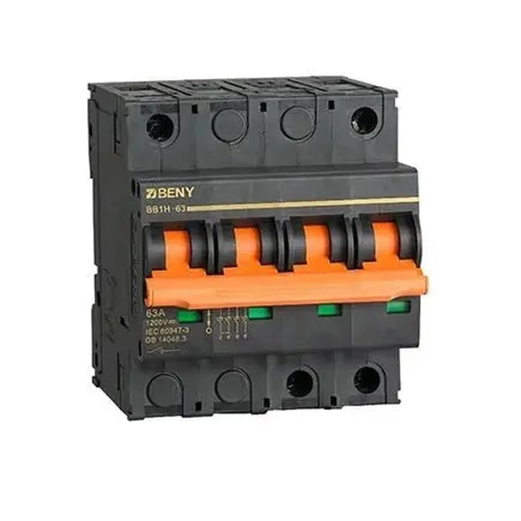 63A 4-Pole DC Isolator 1200V | Voltacon Din Rail Switch