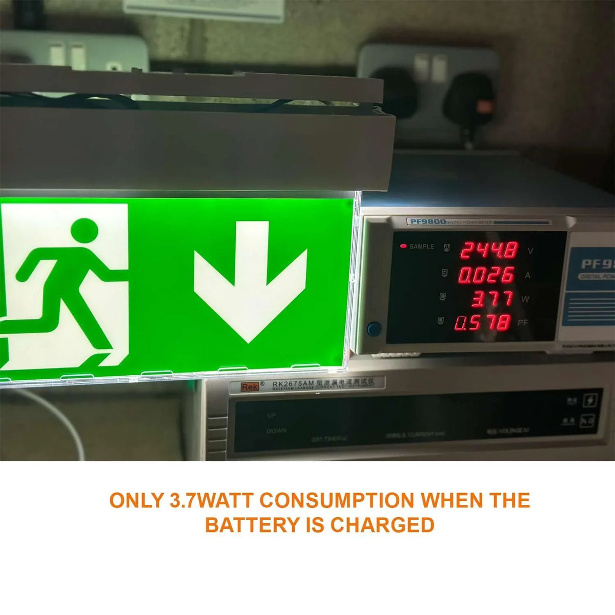 LED Emergency Exit Sign 6W Arrow Down IP20 | Ledison