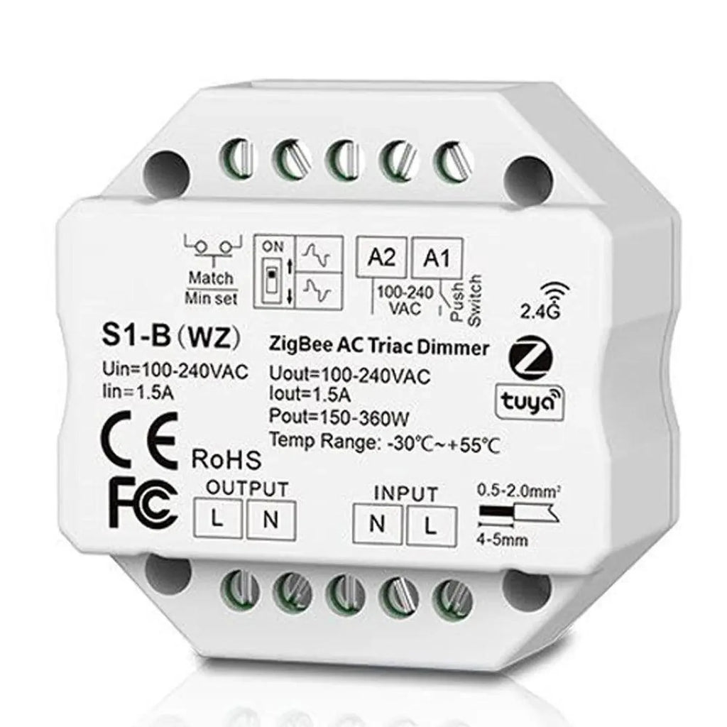 AC Triac Dimmer Switch Zigbee Tuya RF 2.4G | Ledison
