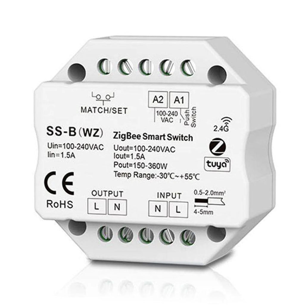 Zigbee Non-Dimmable On/Off Wall Light Switch | Ledison