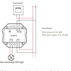 Zigbee Non-Dimmable On/Off Wall Light Switch | Ledison
