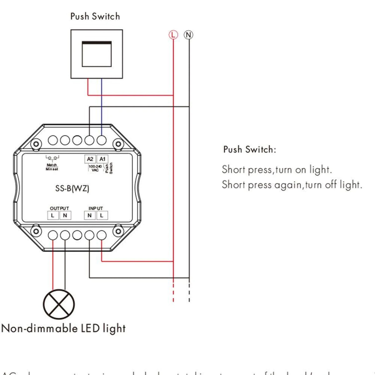 Zigbee Non-Dimmable On/Off Wall Light Switch | Ledison