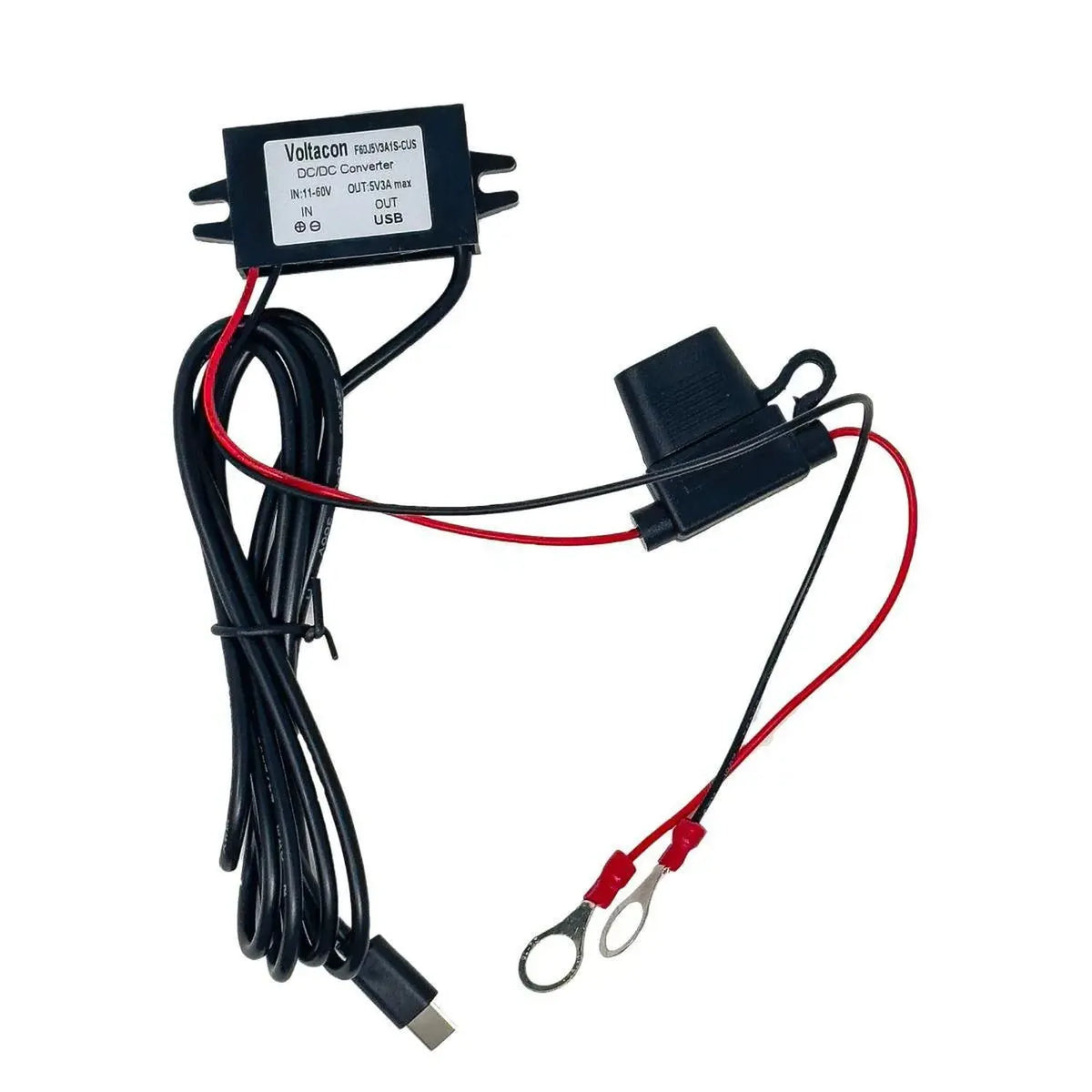 DC-DC Power Supply 10-65V Input to 5V USB-C 3A | Voltacon