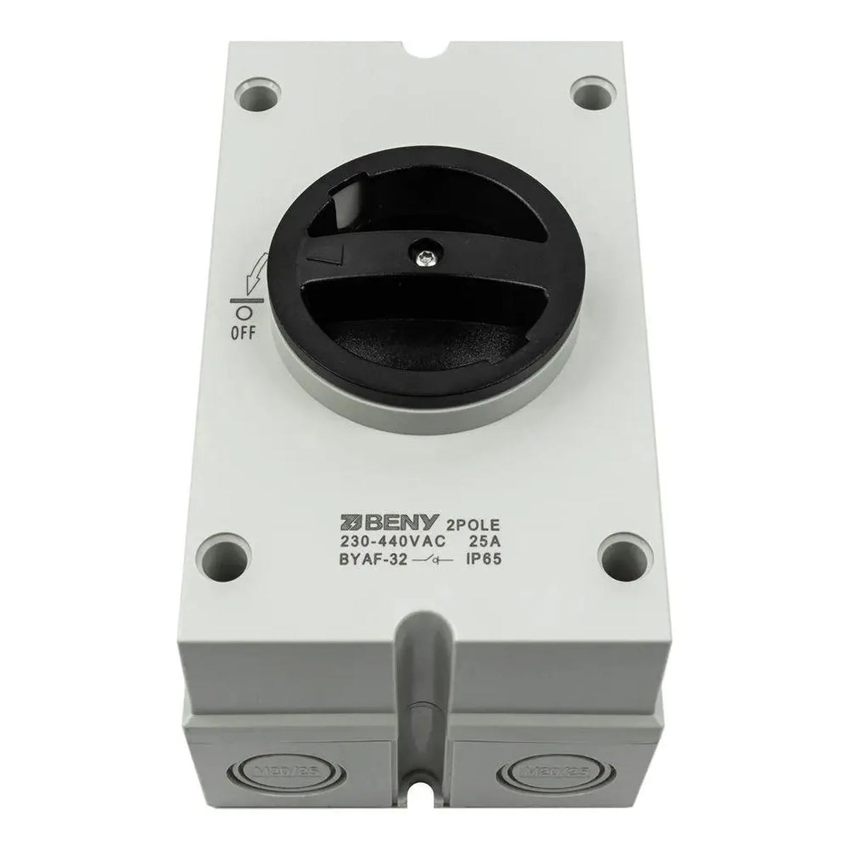 AC Isolator Switch 2-Pole 40A/63A 230V-440V IP65 | BENY BYAF-63