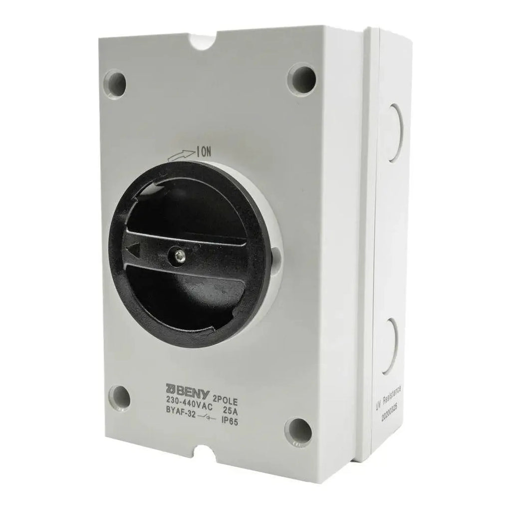 AC Isolator Switch 2-Pole 40A/63A 230V-440V IP65 | BENY BYAF-63