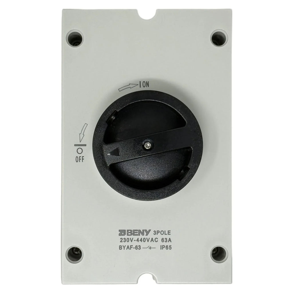 AC Isolator Switch 3-Pole 40A/63A IP65 | BENY BYAF-63