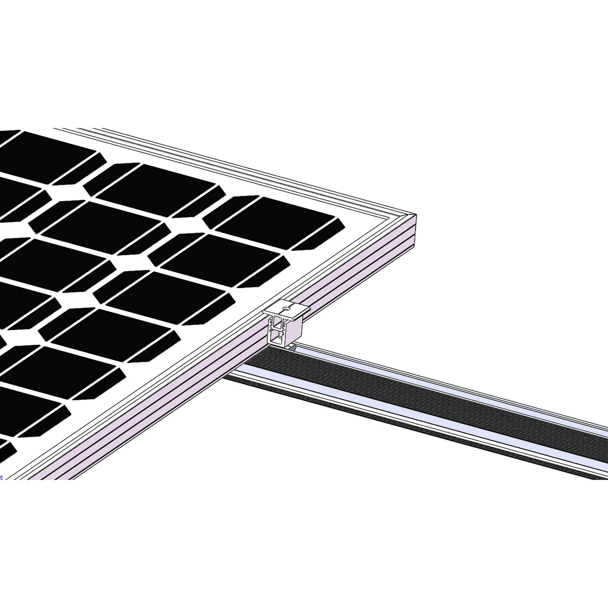 Adjustable Middle Clamp 30-45mm | Solar Panel Mounting Rails