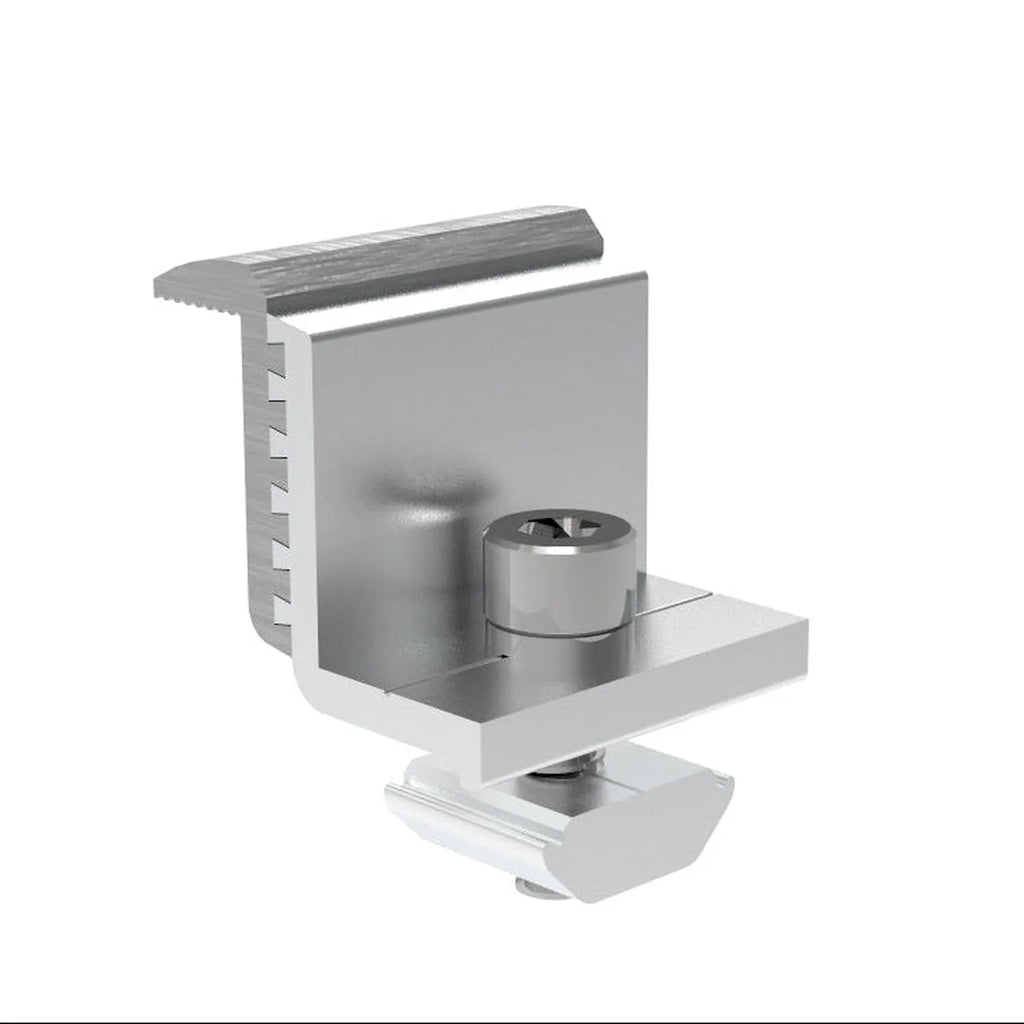 Adjustable End Clamp 30-45mm for Solar Panel Mounting Rail