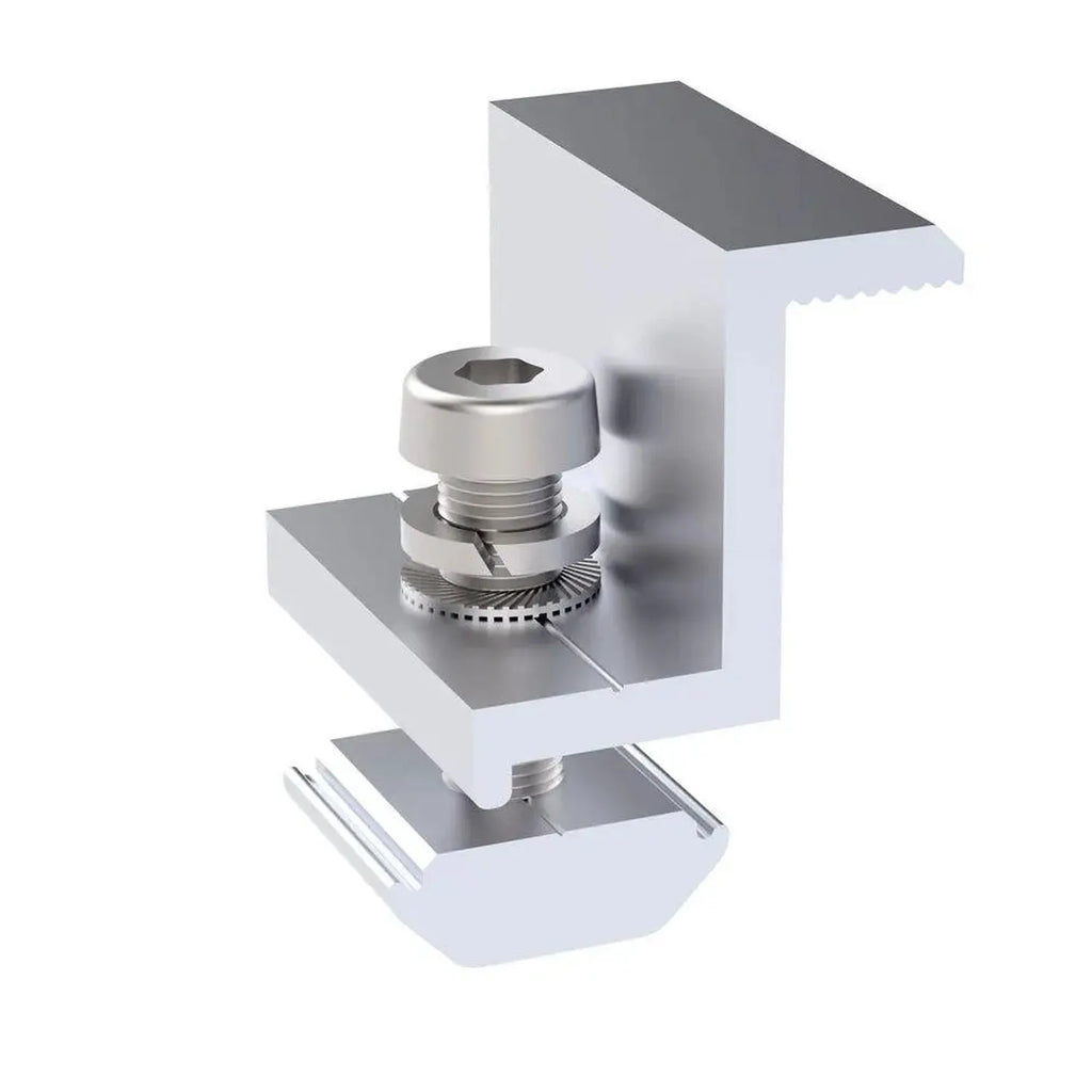 Adjustable End Clamp 30-45mm for Solar Panel Mounting Rail