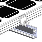 Adjustable End Clamp 30-45mm for Solar Panel Mounting Rail