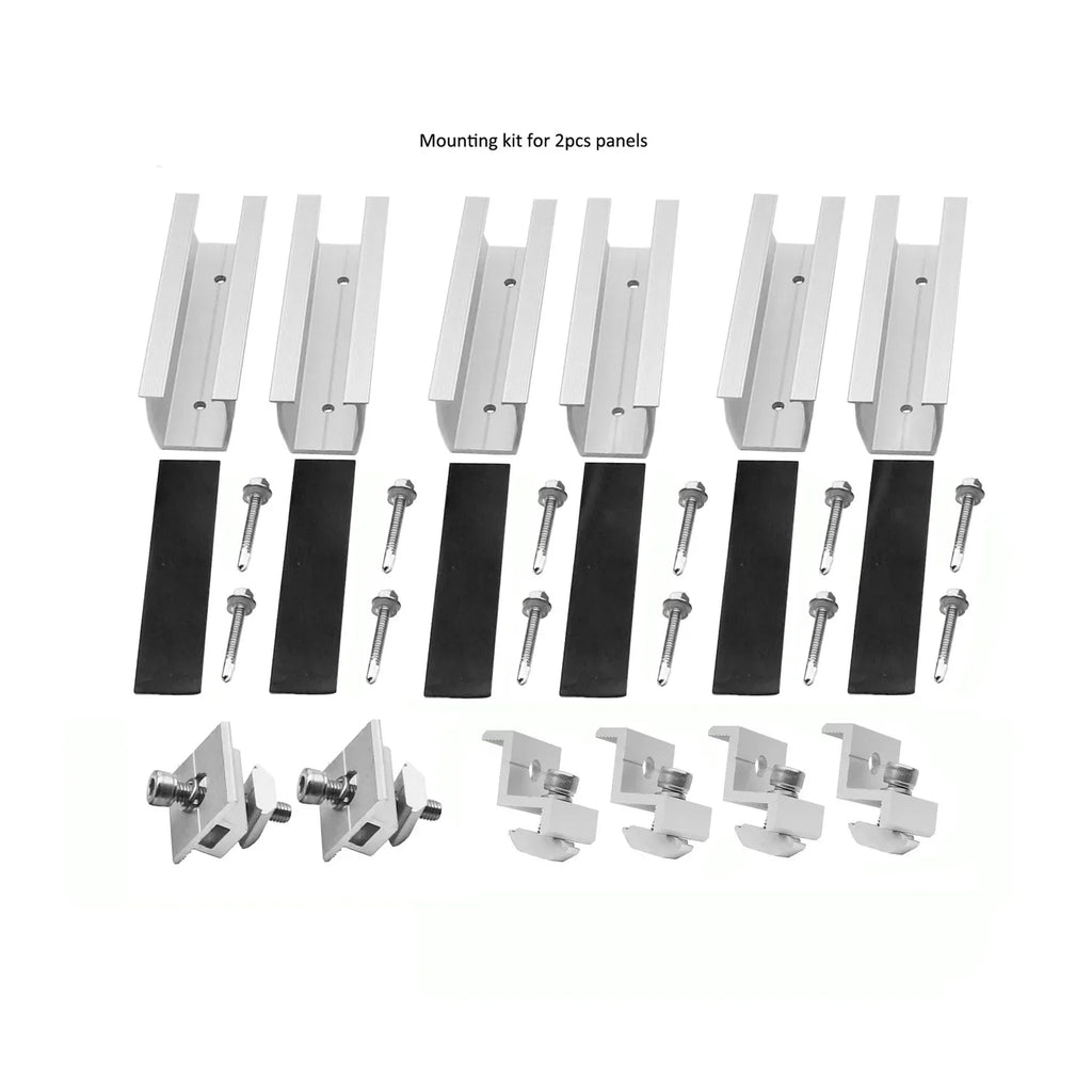 Flat Roof Solar Panel Mounting Kit U-Shape Mini Rail | Voltacon