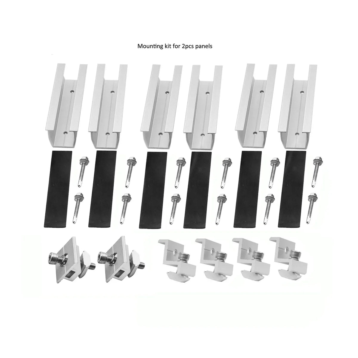 Flat Roof Solar Panel Mounting Kit U-Shape Mini Rail | Voltacon