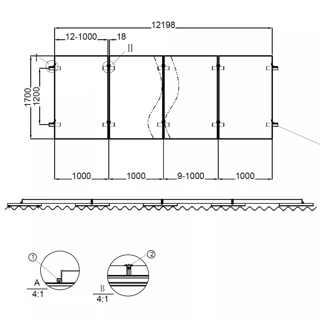 Flat Roof Solar Panel Mounting Kit U-Shape Mini Rail | Voltacon