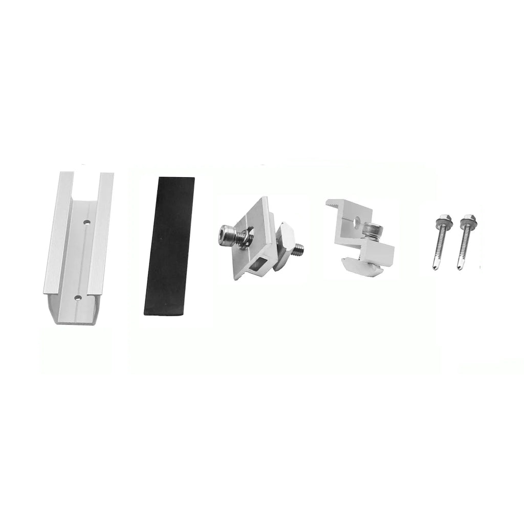 Flat Roof Solar Panel Mounting Kit U-Shape Mini Rail | Voltacon