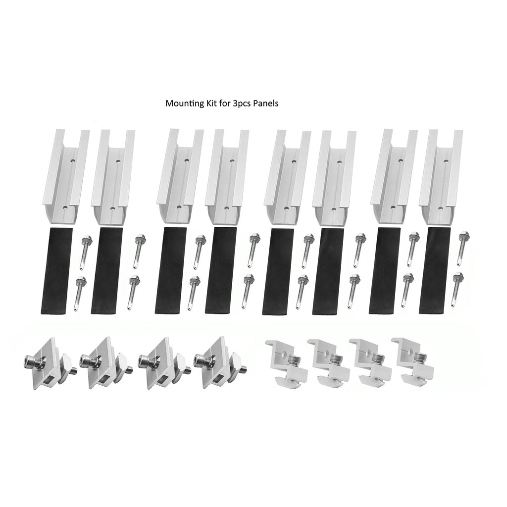 Flat Roof Solar Panel Mounting Kit U-Shape Mini Rail | Voltacon
