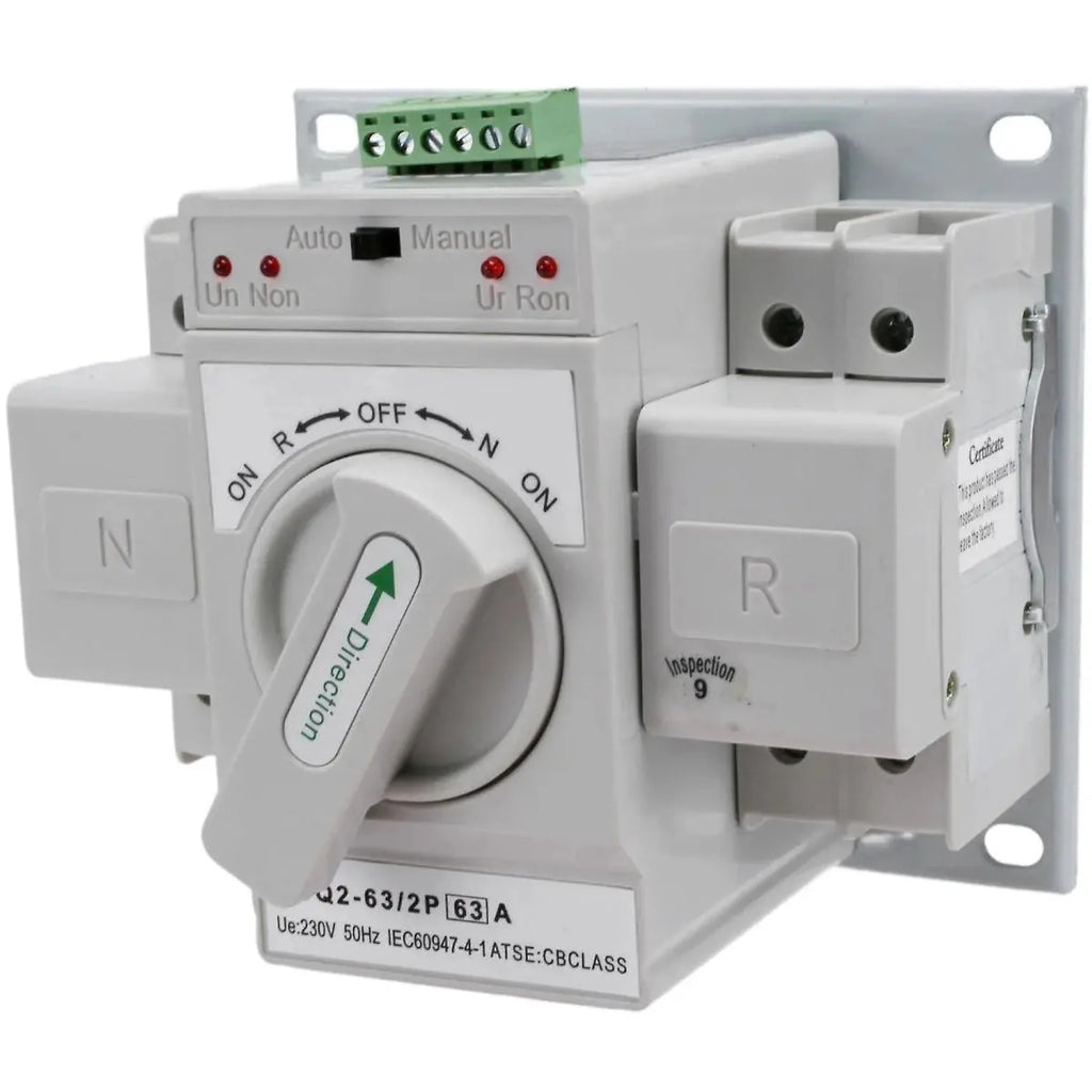 Automatic ATS Transfer Switch 63A 2 Pole | Voltacon