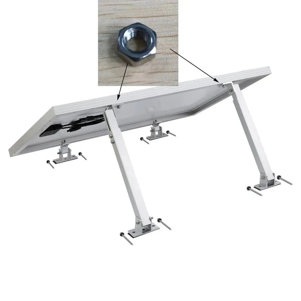 Adjustable Tilt Solar Panel Mounting Kit | Flat Roof 15-30Deg