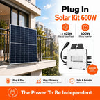 600W Plug In Solar Panel Kit 625W Bifacial | Voltacon BYM600 Inverter
