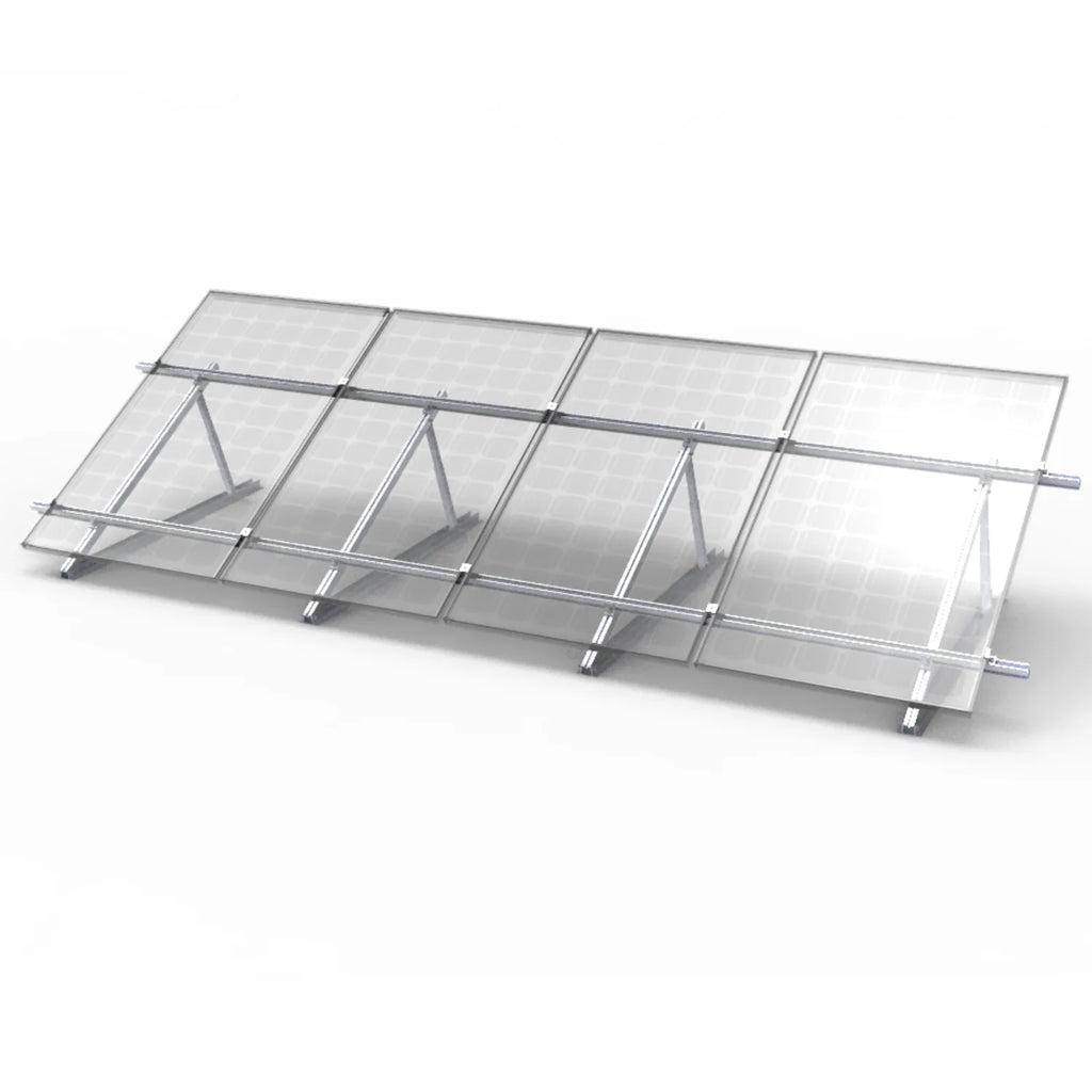 Adjustable Flat Roof & Ground Solar Panel Mounting Kit 15-35° | Voltacon