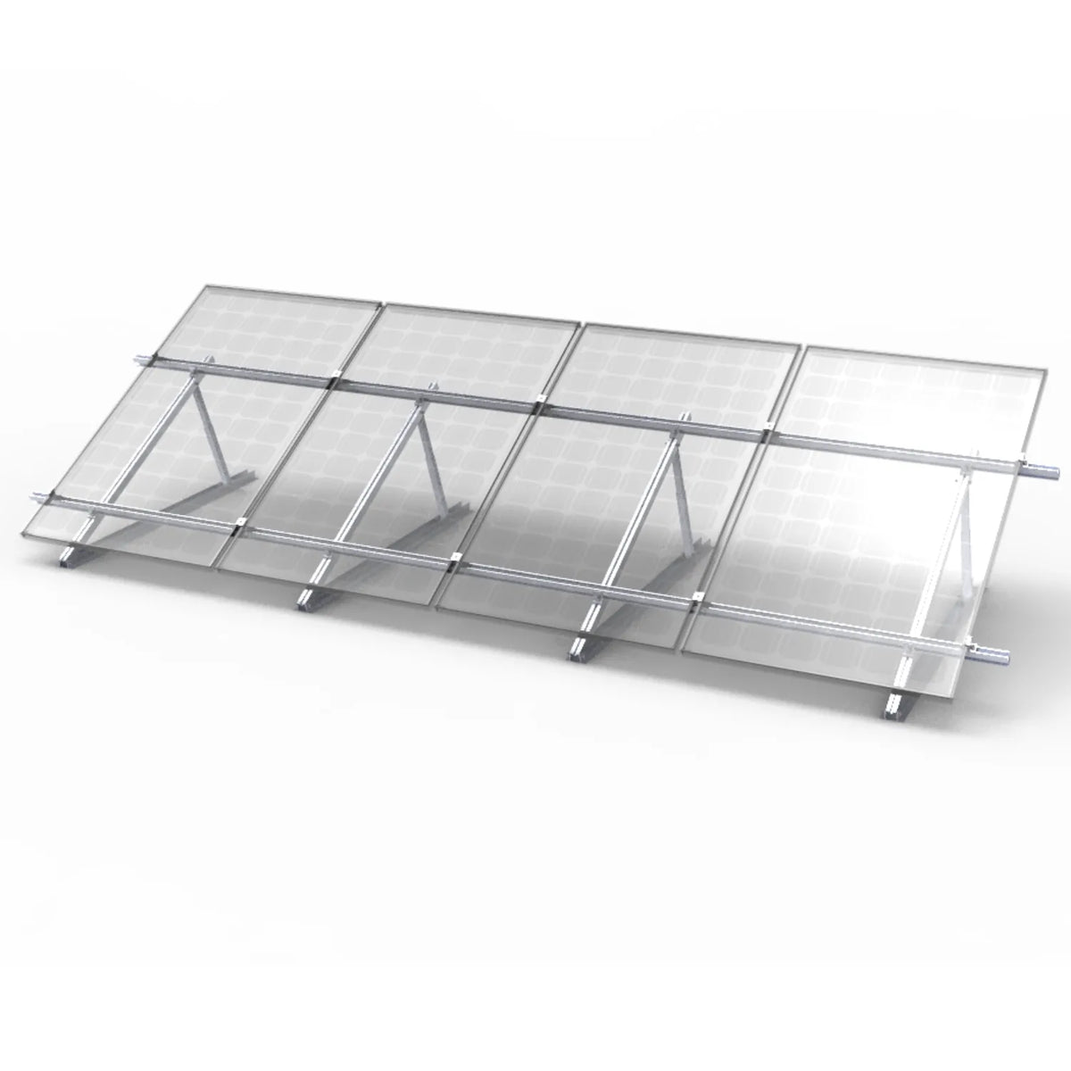 Adjustable Flat Roof & Ground Solar Panel Mounting Kit 15-35° | Voltacon