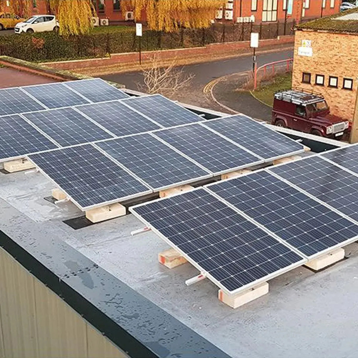 Adjustable Flat Roof & Ground Solar Panel Mounting Kit 15-35° | Voltacon