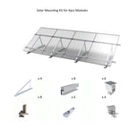 Adjustable Flat Roof & Ground Solar Panel Mounting Kit 15-35° | Voltacon