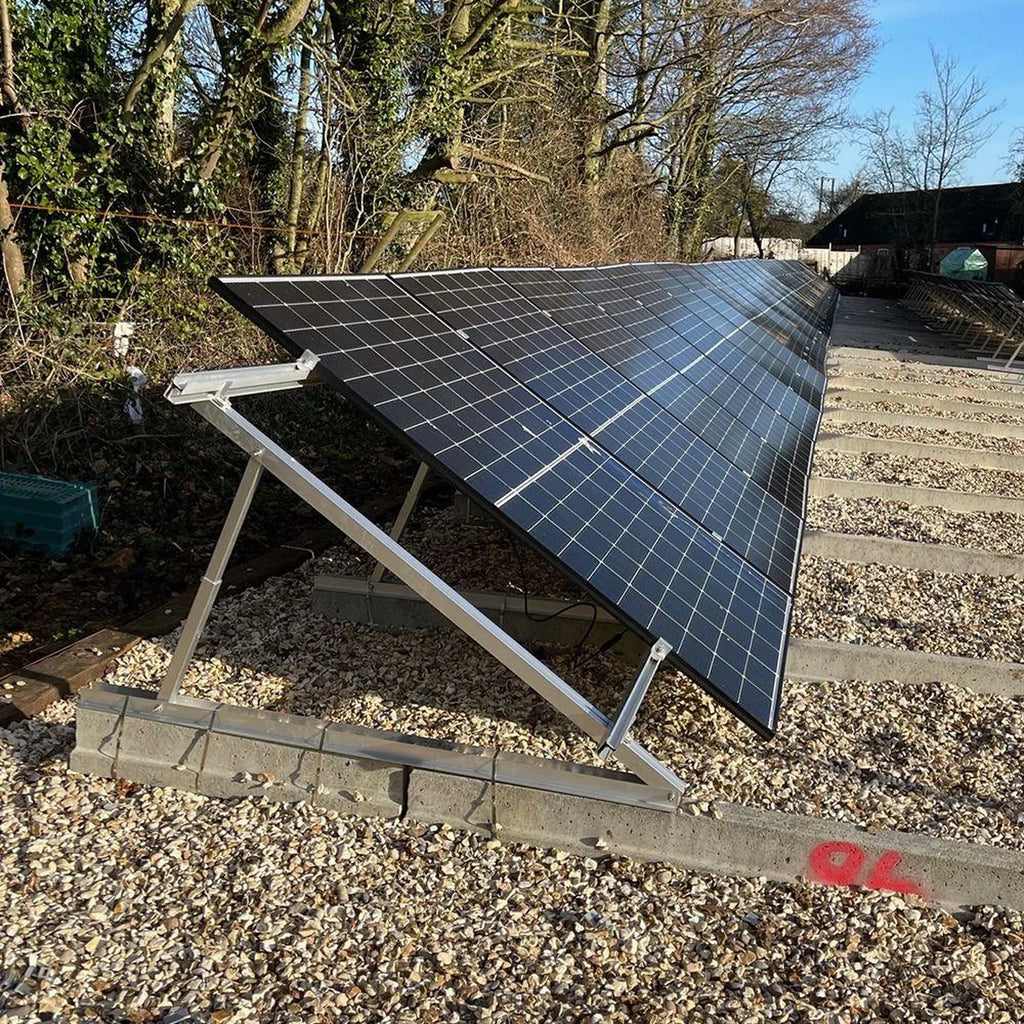 Adjustable Flat Roof & Ground Solar Panel Mounting Kit 15-35° | Voltacon