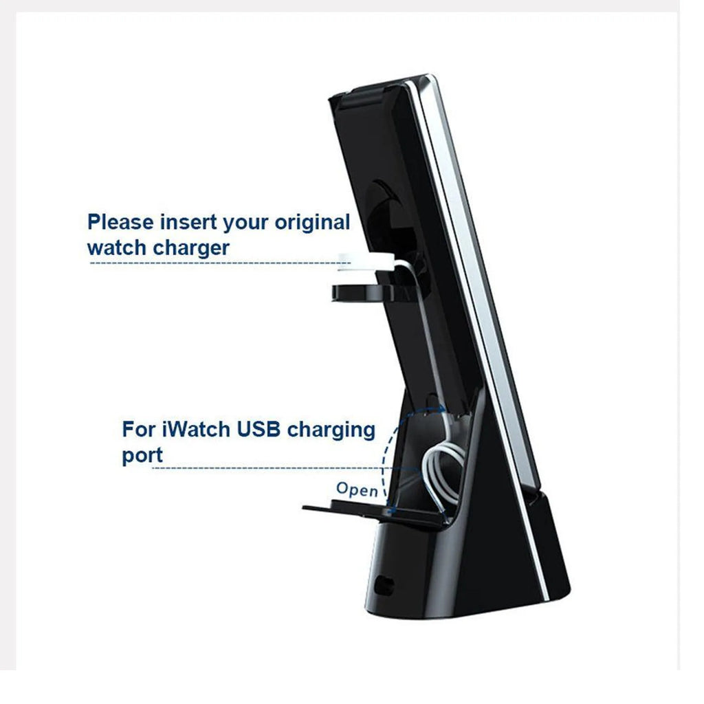 LED Desk Lamp with Wireless Charger & Alarm Clock | Leducation